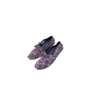 Toms Pink and Blue Checkered Flats